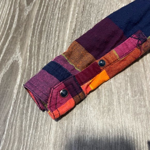 Garage Plaid Cotton Snap Flannel Shirt - Picture 2 of 6